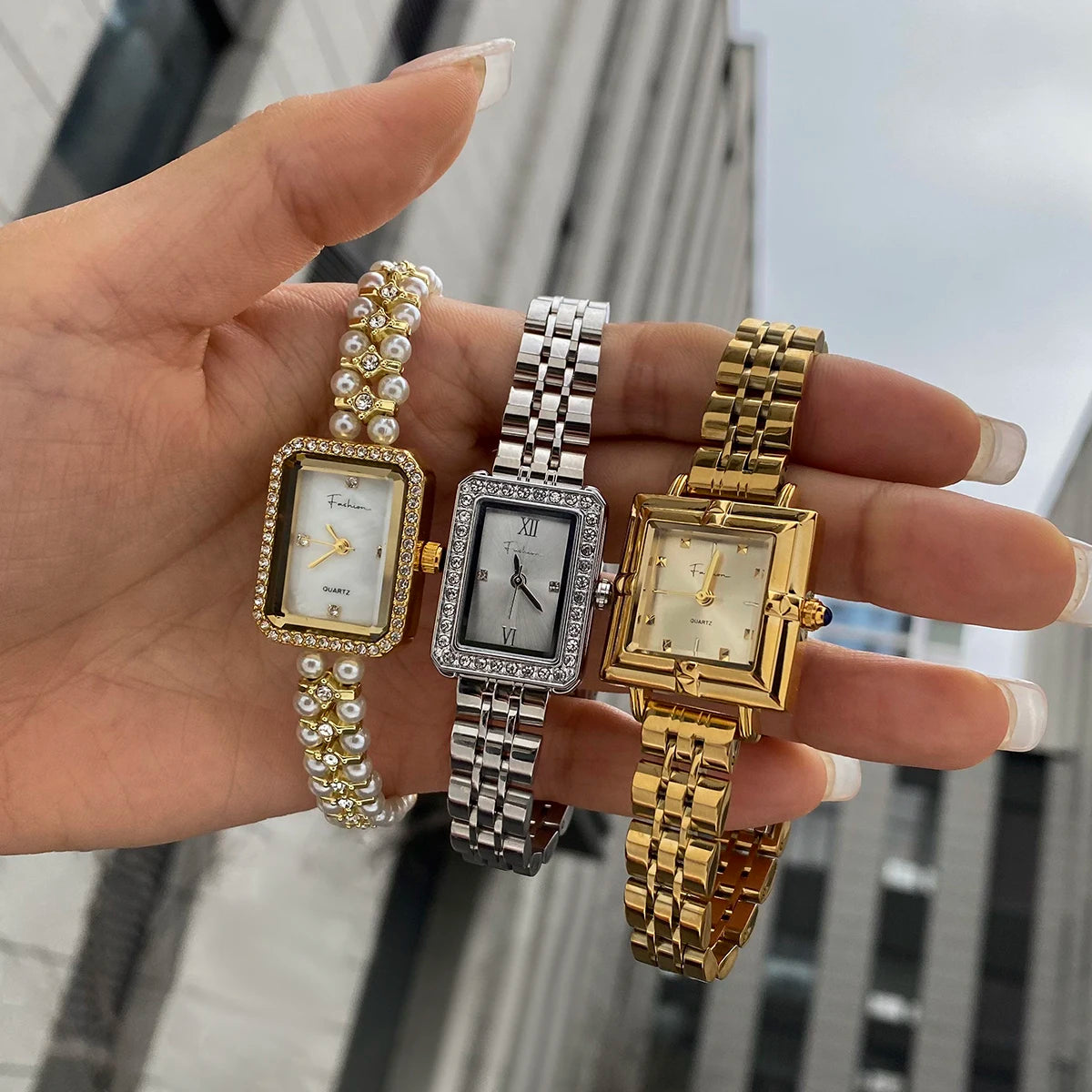 Vintage-Inspired Ladies' Watch – Durable Stainless Steel with Reliable Japanese Movement, Waterproof Design, and Polished 18K Gold PVD Plating for a Shiny, Elegant Finish