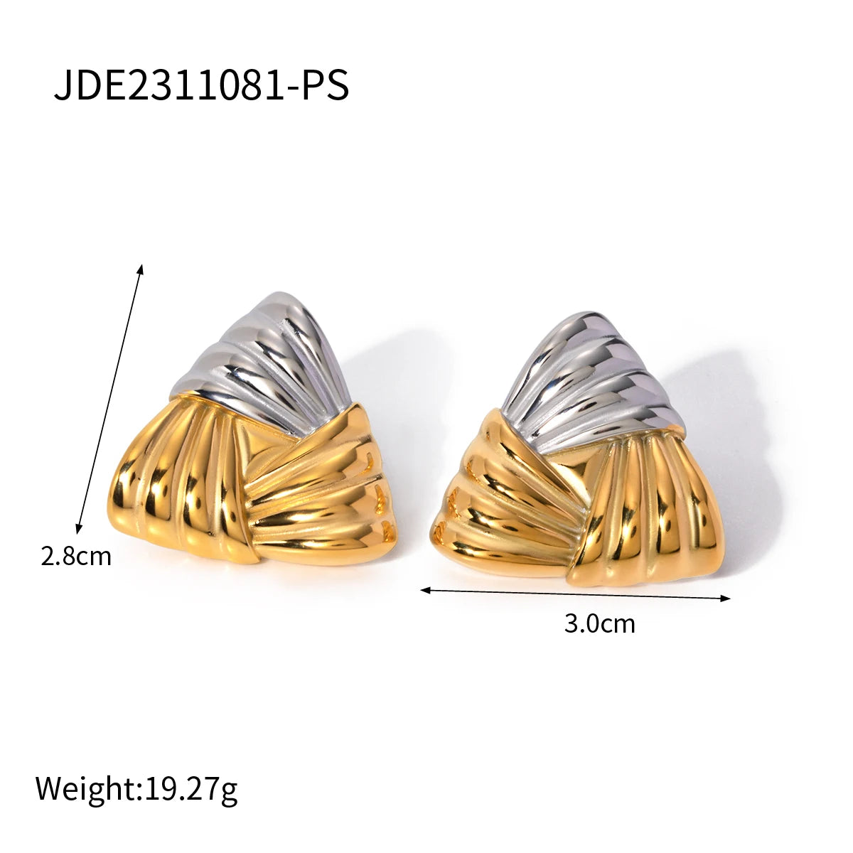 Minimalist Double Hoop Geometry Earrings . Two-Tone Criss-Cross Small Huggie Hoops, Dainty and Lightweight, Modern Everyday Jewelry for Women