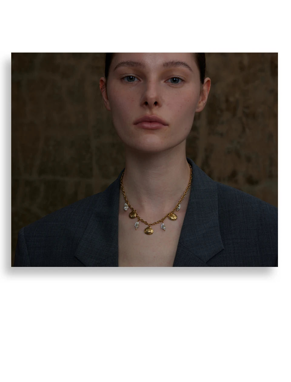 Handmade 18K Gold PVD Plated Necklace Featuring a Natural Shell Charm . Waterproof and Stylish, the Perfect Holiday Accessory for Radiant Summer Vibes