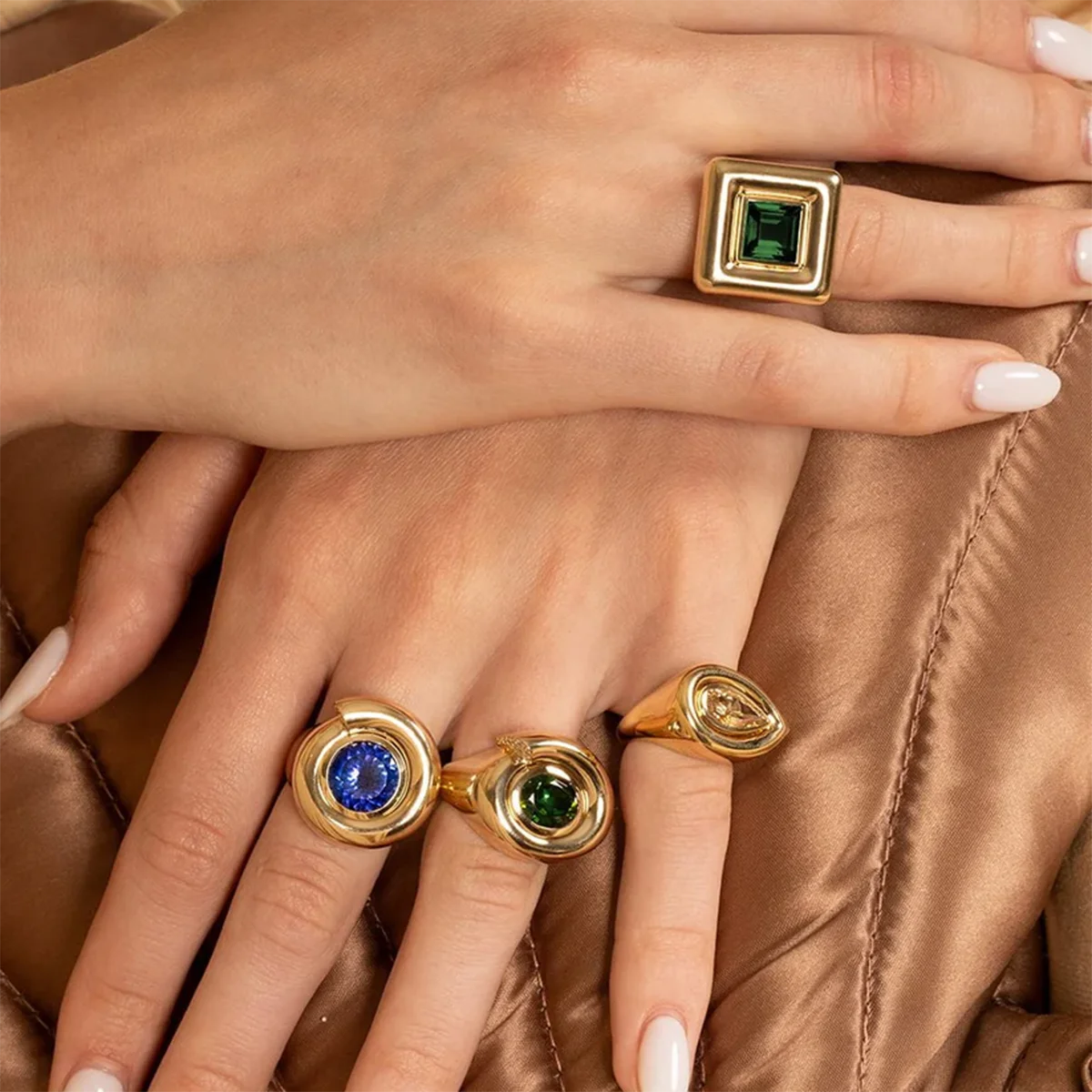 Elegant Waterproof Stainless Steel Ring for Women . 18K Gold Color Plated with Sparkling Cubic Zirconia, Perfect for Engagements or Everyday Chic