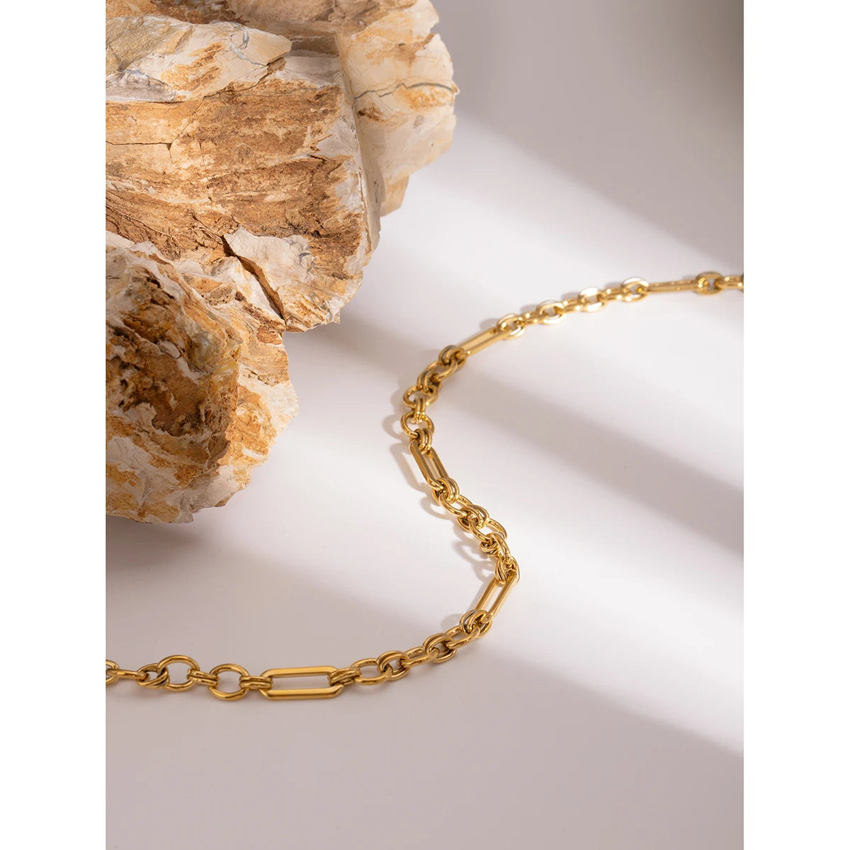 Handmade 18K Gold PVD-Plated Chain . A 40cm Stainless Steel Necklace or Bracelet Designed to Make a Bold, Elegant Statement for Modern Women