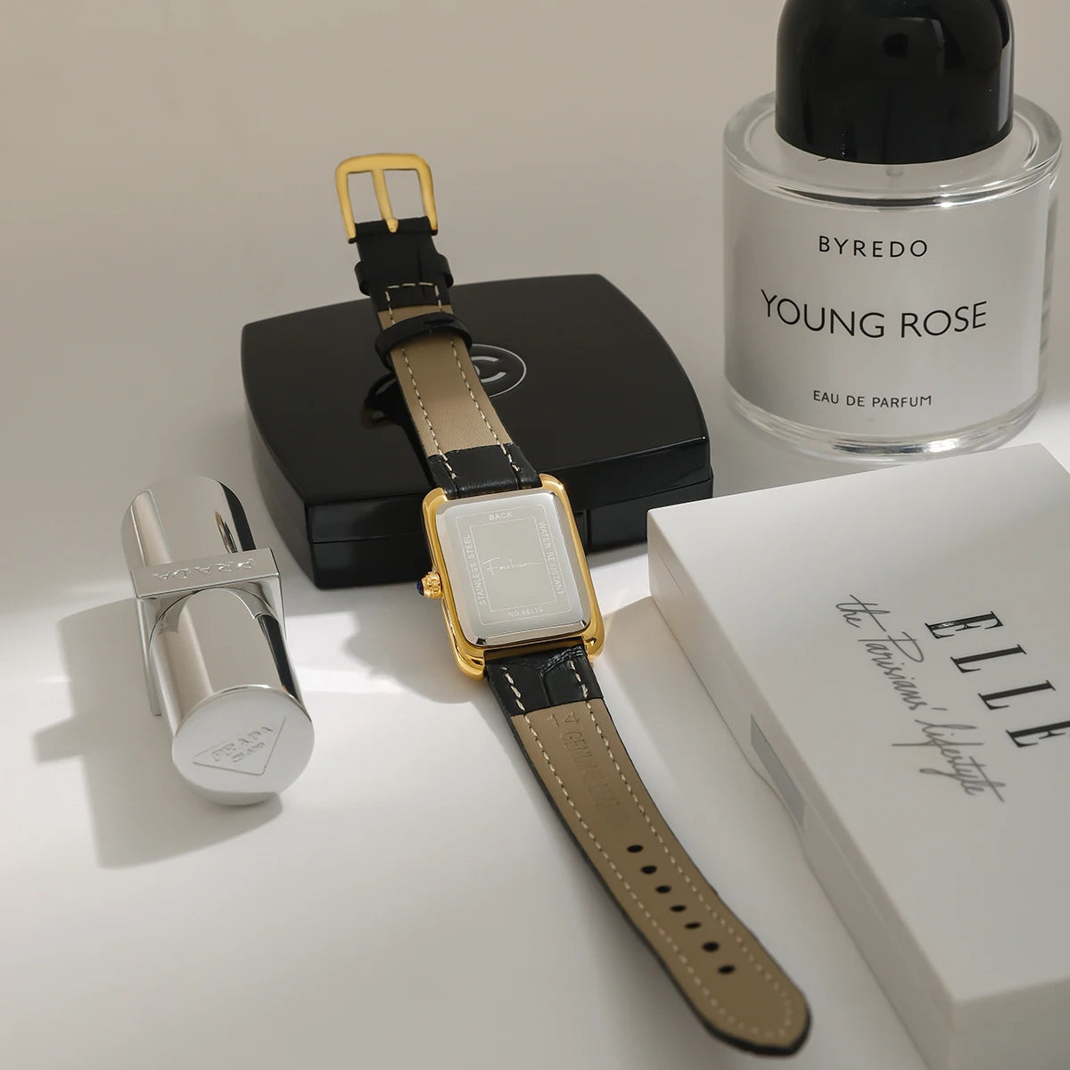 Vintage-Inspired Ladies' Watch – Durable Stainless Steel with Reliable Japanese Movement, Waterproof Design, and Polished 18K Gold PVD Plating for a Shiny, Elegant Finish