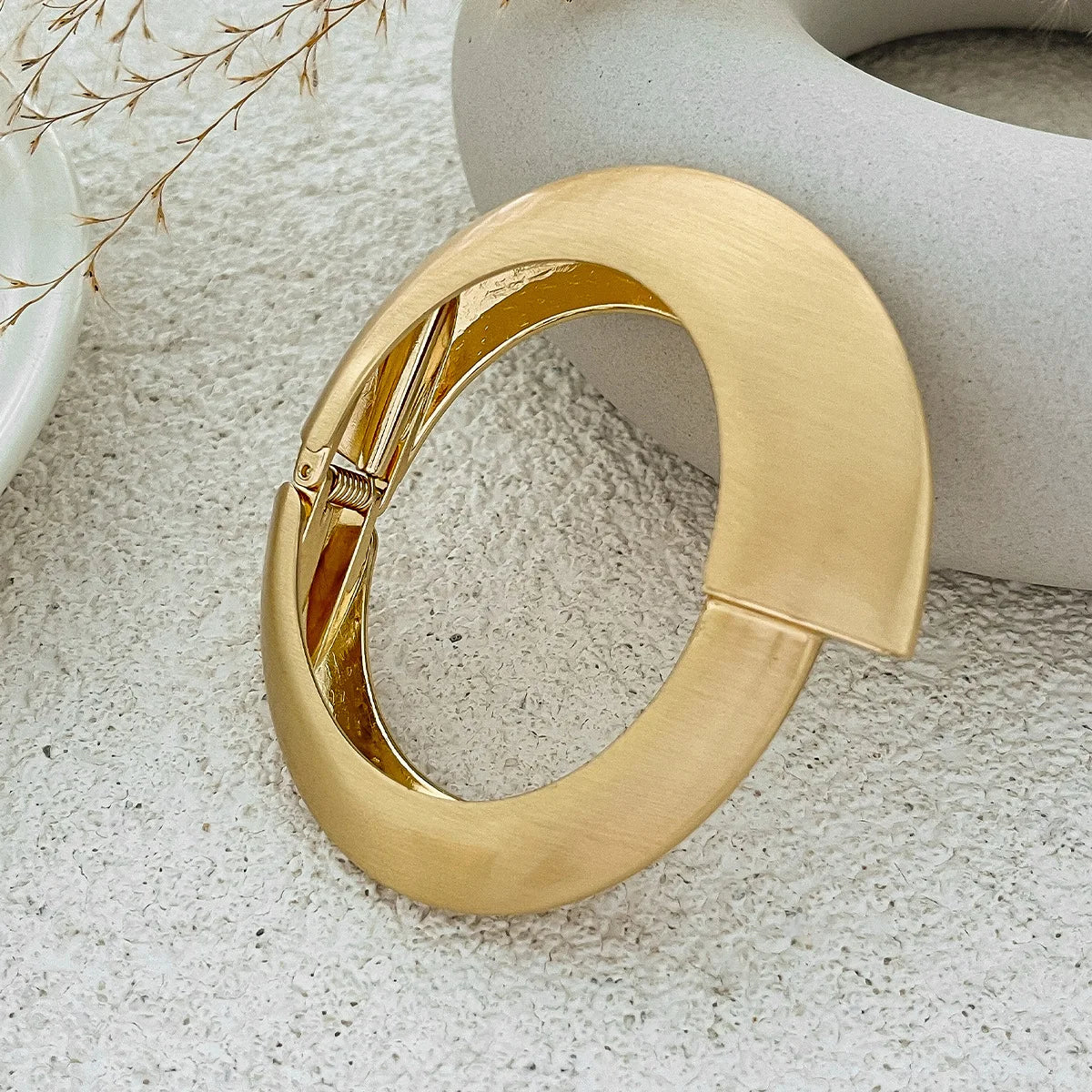 Chunky Wide Metal Water Drop Bangle . Bold Open Cuff Bracelet in Gold Color with Thick Irregular Wave Design, A Statement Piece of Jewelry for Women