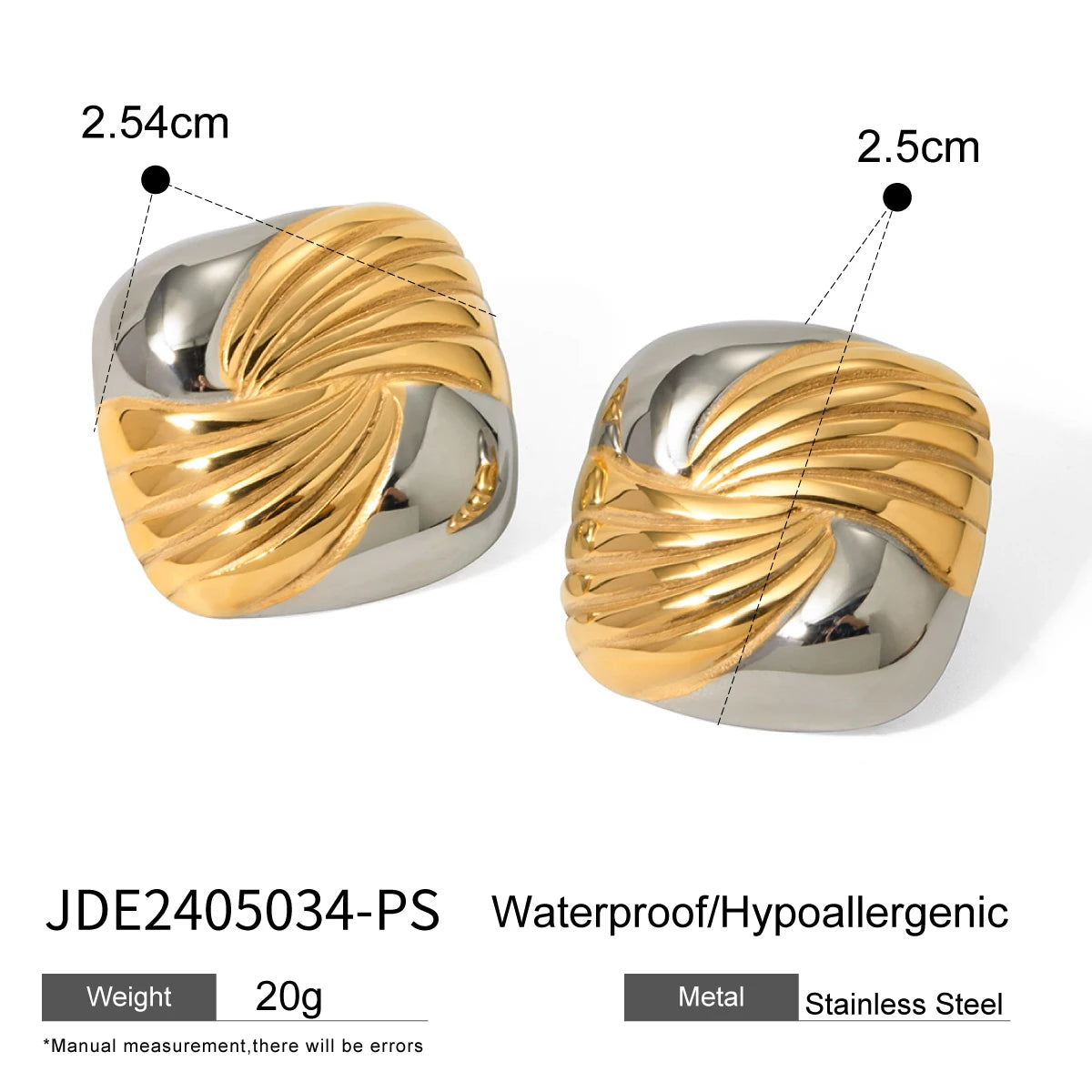 Minimalist Double Hoop Geometry Earrings . Two-Tone Criss-Cross Small Huggie Hoops, Dainty and Lightweight, Modern Everyday Jewelry for Women
