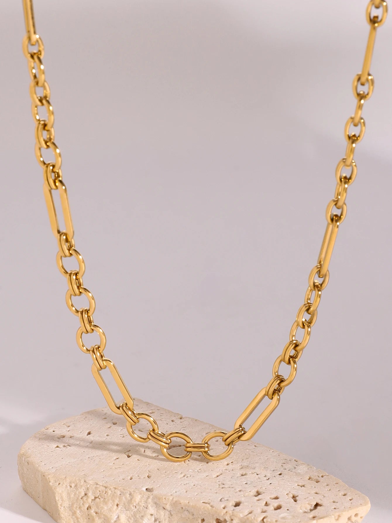 Handmade 18K Gold PVD-Plated Chain . A 40cm Stainless Steel Necklace or Bracelet Designed to Make a Bold, Elegant Statement for Modern Women