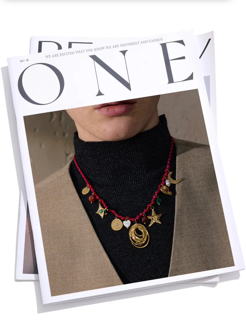 Boho-Chic Handmade Rope Necklace Featuring Braided Design, Natural Stone Drops, and Moon & Star Charms .Stainless Steel Details for a Durable Finish. A Perfect Piece for Summer Vibes