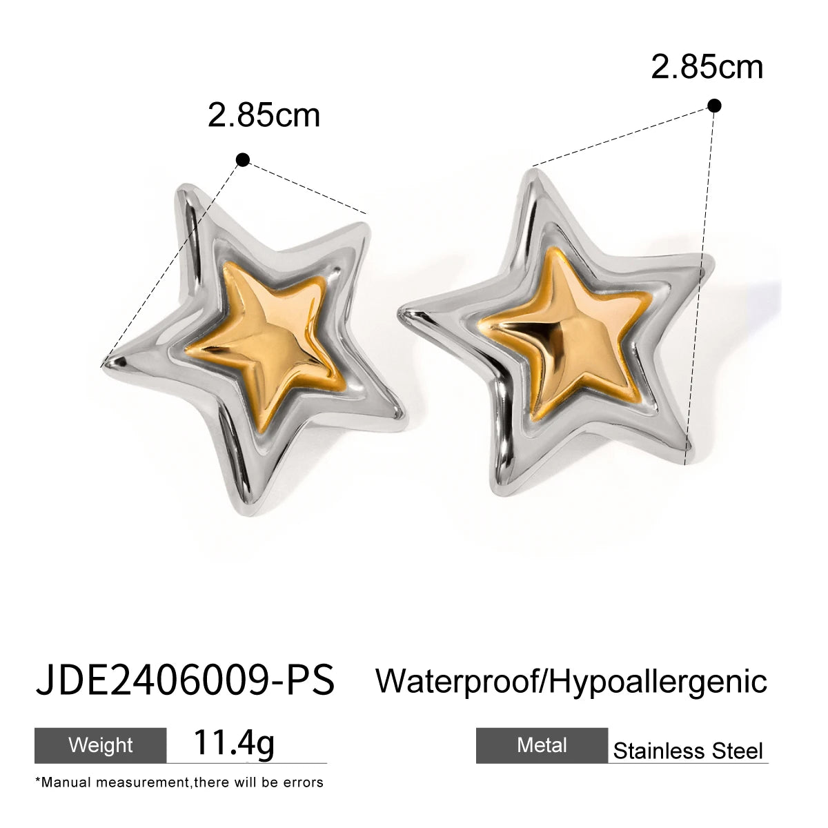 Minimalist Double Hoop Geometry Earrings . Two-Tone Criss-Cross Small Huggie Hoops, Dainty and Lightweight, Modern Everyday Jewelry for Women