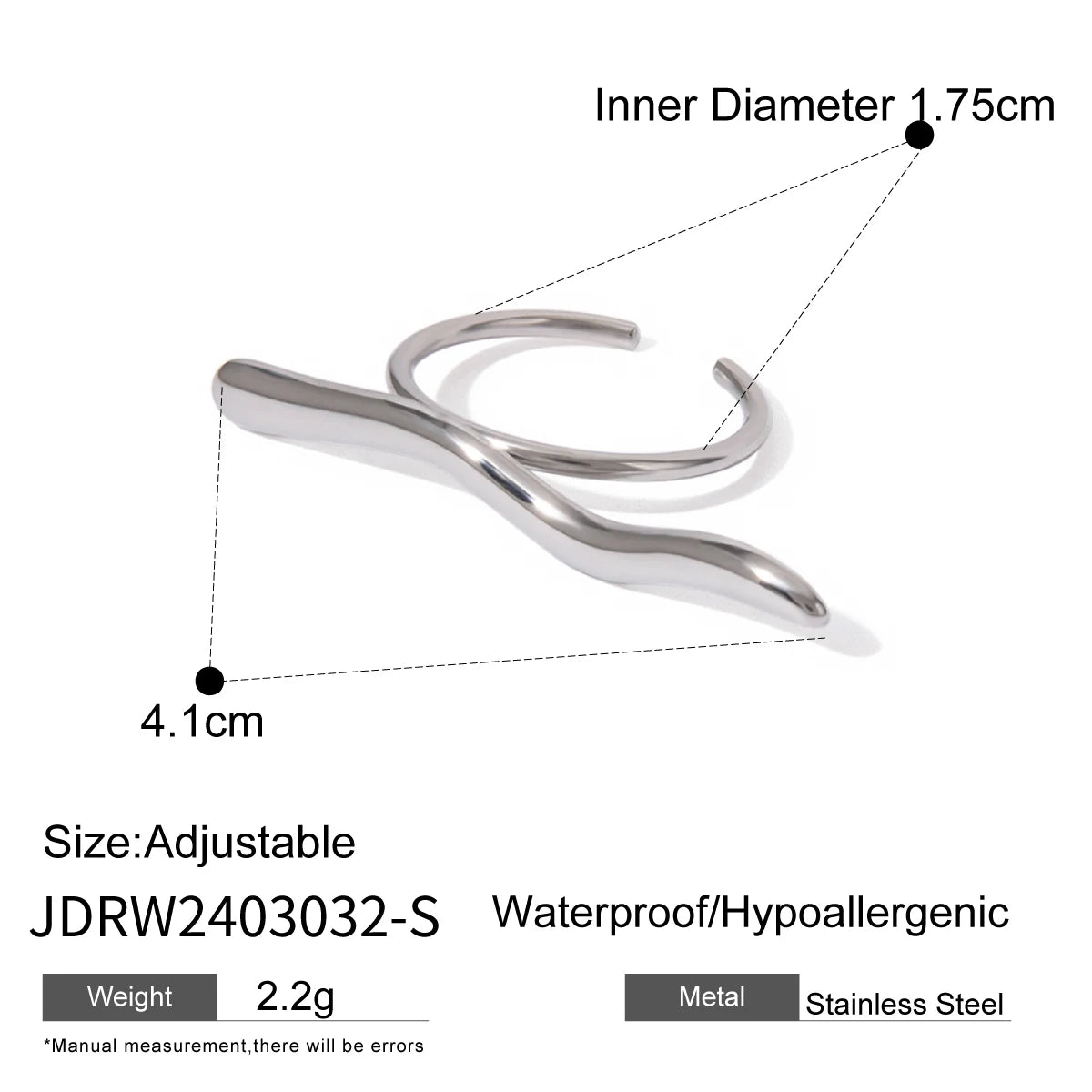 Minimalist Classy Ring for Women . 18K Gold Plated Stainless Steel, Waterproof and Stylish Unique Finger Jewelry for Everyday Elegance