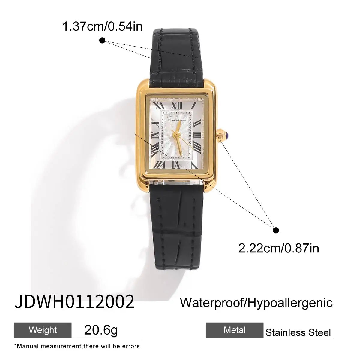 Vintage-Inspired Ladies' Watch – Durable Stainless Steel with Reliable Japanese Movement, Waterproof Design, and Polished 18K Gold PVD Plating for a Shiny, Elegant Finish