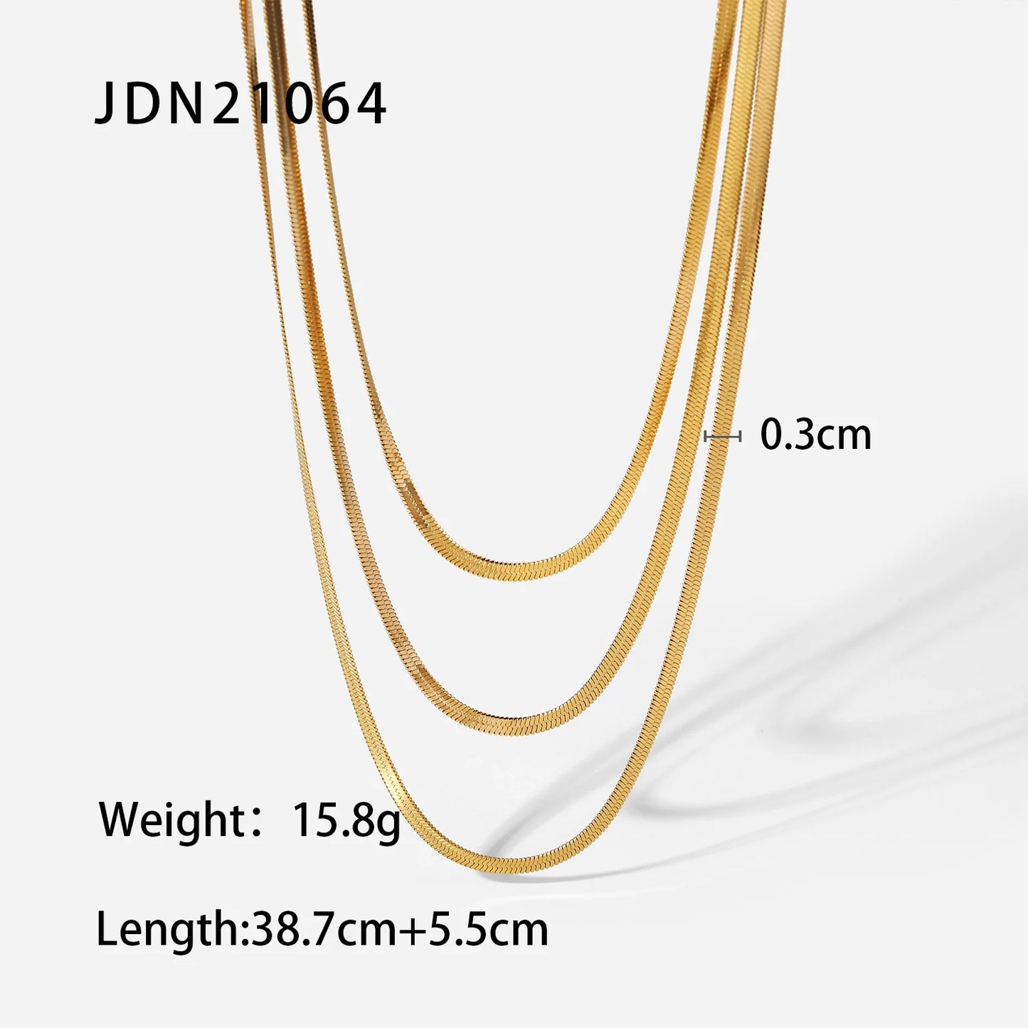 Bold Double-Layered Cuban & Snake Chain Necklace . Chunky 18K Gold IP Plated Stainless Steel Statement Choker for a Powerful, Glamorous Look